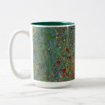 Tasse 2 Couleurs Jardin agricole avec tournesol par Gustav Klimt<br><div class="desc">Découvrez la beauté de l'oeuvre emblématique de Gustav Klimt avec notre jardin de ferme avec tasse de tournesol. Cette tasse présente une étonnante copie du chef-d'oeuvre de Klimt, avec des tournesols vibrants posés sur un écrin de jardin luxuriant. Parfait pour déguster vos boissons chaudes préférées tout en admirant les détails...</div>
