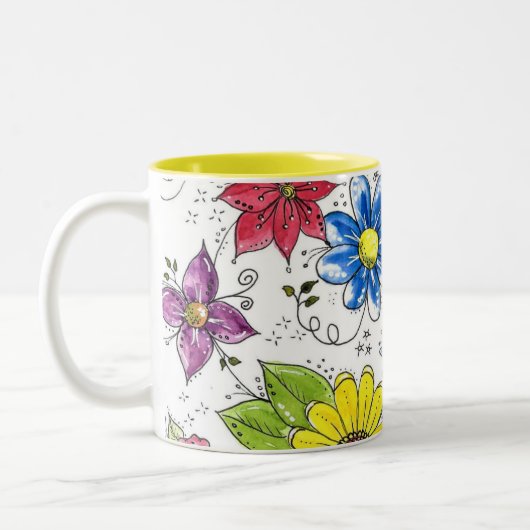Tasse 2 Couleurs Jardin aux fleurs blanches (Gauche)