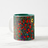 Tasse 2 Couleurs Jardin aux fleurs Gustav Klimt (Devant gauche)
