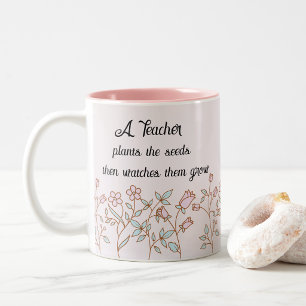 Tasse 2 Couleurs Jardin De Fleurs Jolies Fierté De L'enseignant