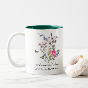 Tasse 2 Couleurs Jardin de maman personnalisée
