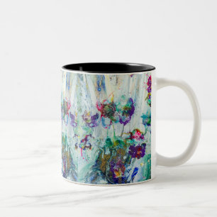 Tasse 2 Couleurs Jardin des colibris Peinture abstraite