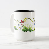 Tasse 2 Couleurs Jardin des papillons (Devant gauche)