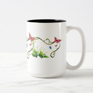 Tasse 2 Couleurs Jardin des papillons