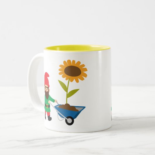 Tasse 2 Couleurs Jardin mignon devient amusant (Devant gauche)