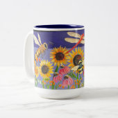 Tasse 2 Couleurs jardin pollinisateur (Devant gauche)