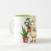 Tasse 2 Couleurs Jardinage de l'oie idiote - Alimenté par les plant (Devant gauche)