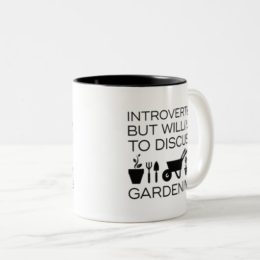 Tasse 2 Couleurs Jardinage introduit (Devant droit)