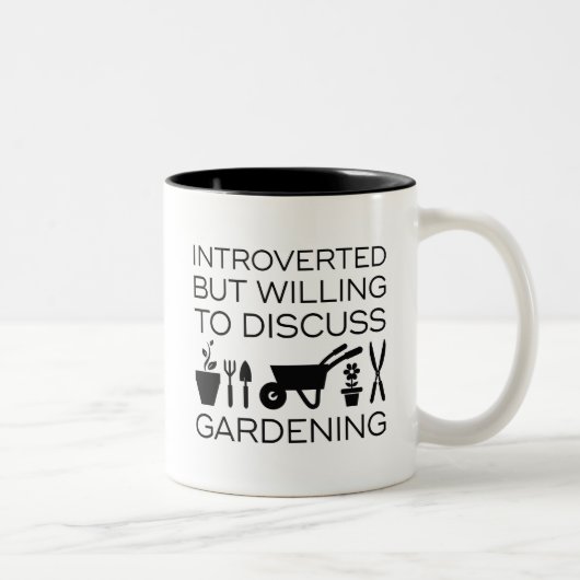 Tasse 2 Couleurs Jardinage introduit (Droit)