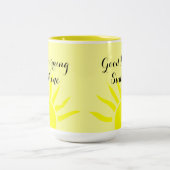 Tasse 2 Couleurs Jaune brillant "soleil du bon matin" | Jaune (Centre)