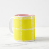 Tasse 2 Couleurs Jaune de plaid (Devant gauche)