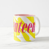 Tasse 2 Couleurs Jaune de zèbre (Devant droit)