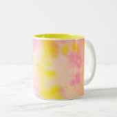 Tasse 2 Couleurs Jaune teint par cravate Aquarelle-comme la texture (Devant droit)
