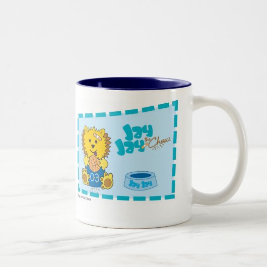 Tasse 2 Couleurs JayJay le bleu classique de bouffe (Droit)