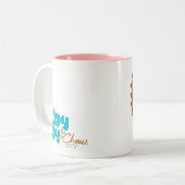 Tasse 2 Couleurs JayJay le visage de bouffe (Devant gauche)