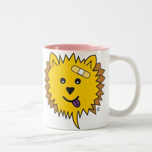 Tasse 2 Couleurs JayJay le visage de bouffe (Droit)