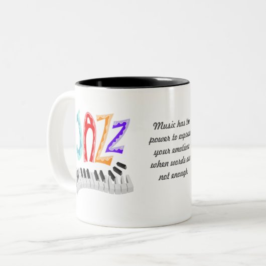 Tasse 2 Couleurs Jazz Lettering (Devant gauche)