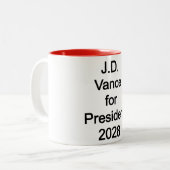 Tasse 2 Couleurs JD Vance pour le président 2028 (Devant gauche)