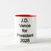 Tasse 2 Couleurs JD Vance pour le président 2028 (Centre)