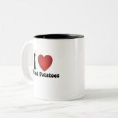 Tasse 2 Couleurs Je adore les pommes de terre écrasées Cadeau de dî (Devant gauche)