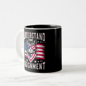 Tasse 2 Couleurs Je comprends la mission Chat Dame sans chat (Devant gauche)