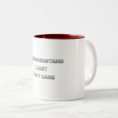 Tasse 2 Couleurs Je comprends que je m'en fiche (Devant droit)
