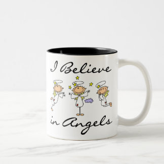 Tasse 2 Couleurs Je crois au T-shirts et aux cadeaux d'anges