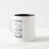 Tasse 2 Couleurs Je Crois En Justice Sociale (Devant gauche)