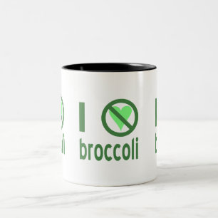 Tasse 2 Couleurs Je déteste Brocoli Je n'aime pas Brocoli