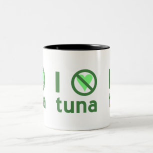 Tasse 2 Couleurs Je déteste le thon Je n'aime pas le thon