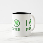 Tasse 2 Couleurs Je déteste les pois (Devant droit)