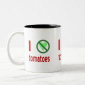 Tasse 2 Couleurs Je déteste les tomates (Gauche)