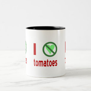 Tasse 2 Couleurs Je déteste les tomates