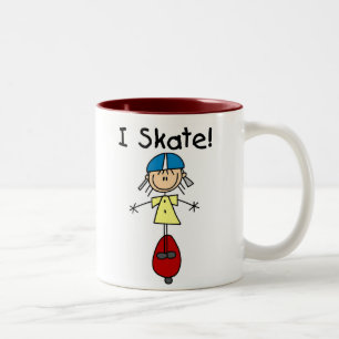 Tasse 2 Couleurs Je fais du skateboard Girl