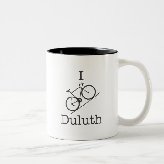 Tasse 2 Couleurs Je fais du vélo Duluth (Droit)