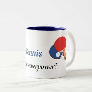 Tasse 2 Couleurs Je joue au ping-pong, superhéros