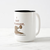 TASSE 2 COULEURS JE MANGE ESCARGOT (ESCARGOT). (Devant droit)