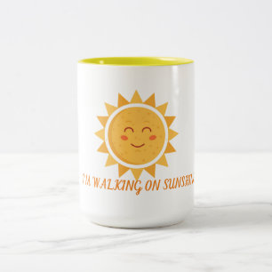 Tasse 2 Couleurs Je marche sur Sunshine deux ton