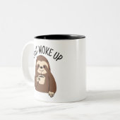 Tasse 2 Couleurs Je Me Suis Réveillé Sloth Matin (Devant gauche)