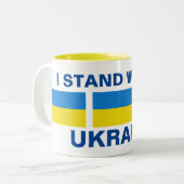 TASSE 2 COULEURS JE ME TIENS AVEC L'UKRAINE (Devant gauche)