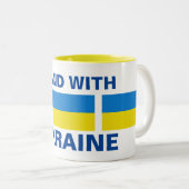 TASSE 2 COULEURS JE ME TIENS AVEC L'UKRAINE (Devant droit)