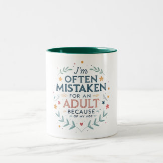 Tasse 2 Couleurs Je me trompe souvent pour un adulte à cause de mon