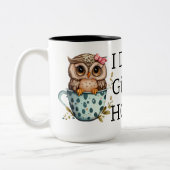 Tasse 2 Couleurs Je m'en fiche Chouette (Gauche)