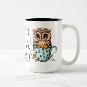 Tasse 2 Couleurs Je m'en fiche Chouette 