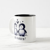 Tasse 2 Couleurs Je M'Enroule Sans Toi ? Pingouin (Devant gauche)