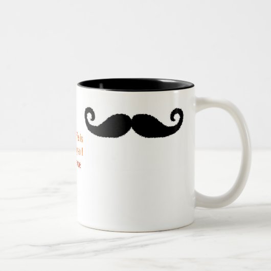 Tasse 2 Couleurs Je moustache (Droit)