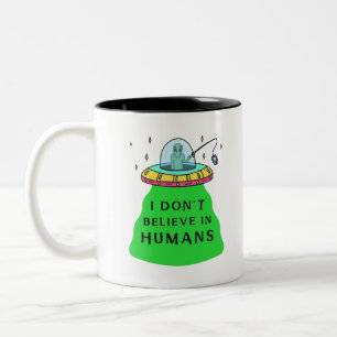 Tasse 2 Couleurs Je ne crois pas en l'humanité