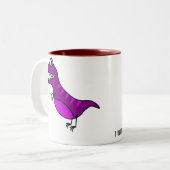 Tasse 2 Couleurs "Je ne me qualifierais pas de dinosaure" drôle de  (Devant gauche)