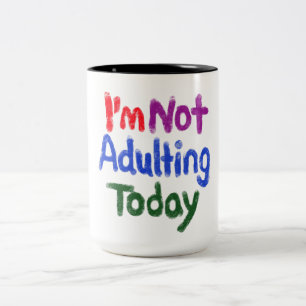 Tasse 2 Couleurs Je ne suis pas adroit aujourd'hui 15oz