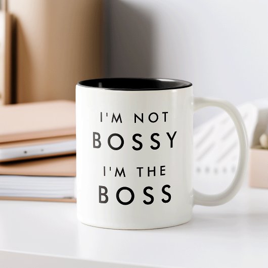Tasse 2 Couleurs Je ne suis pas Bossy, je suis le patron